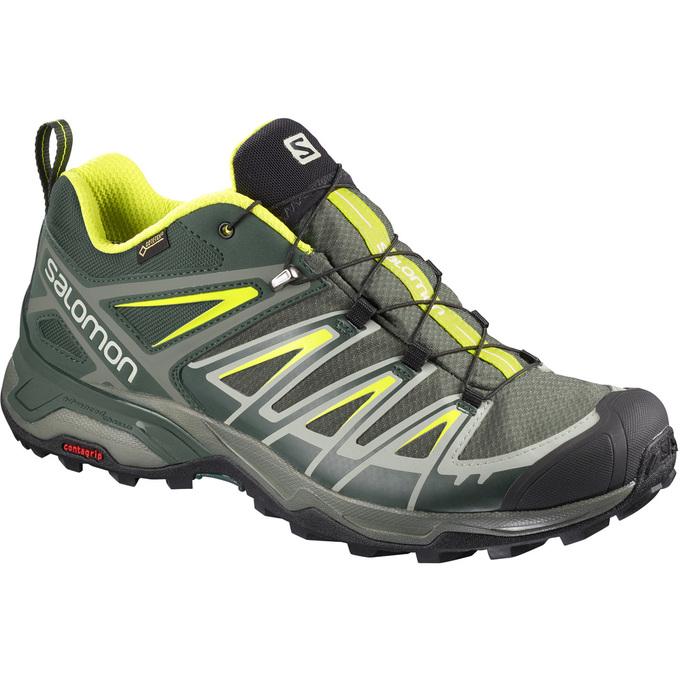 Salomon Israel X ULTRA 3 GTX® - Mens Hiking Shoes - Olive/Black (ZMKV-48390)